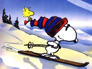 Snoopy-skiing